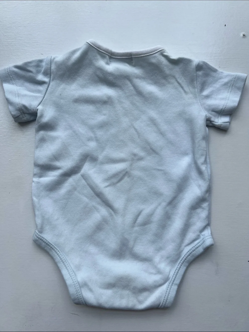 Ralph Lauren White Baby Pocket Onesie